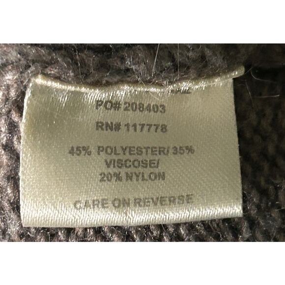 Love Stitch Taupe Gray Wrap Sweater Women's Small - Picture 6 of 7